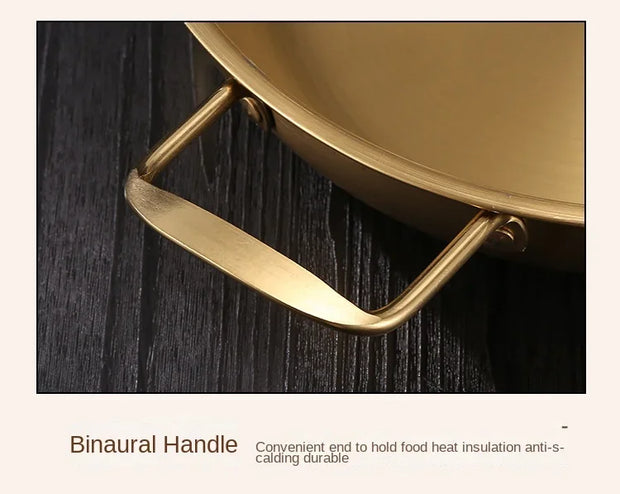 Korean Gold Stainless Steel Single Hot Pot