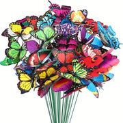10/20/50pcs 3D Butterfly Garden Yard Decor Stakes
