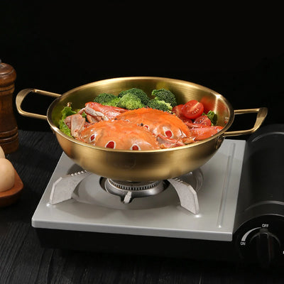 Single-Person Stainless Steel Hotpot with Handles
