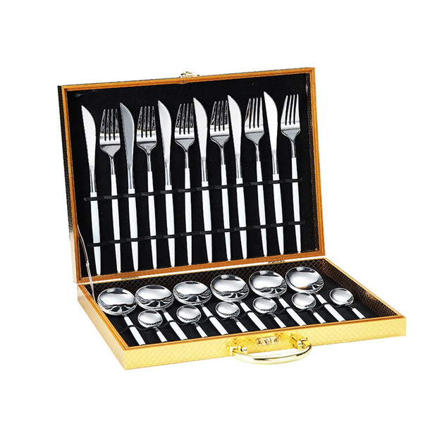 Stainless Steel Dinnerware Set – 6-Person Flatware Gift Box