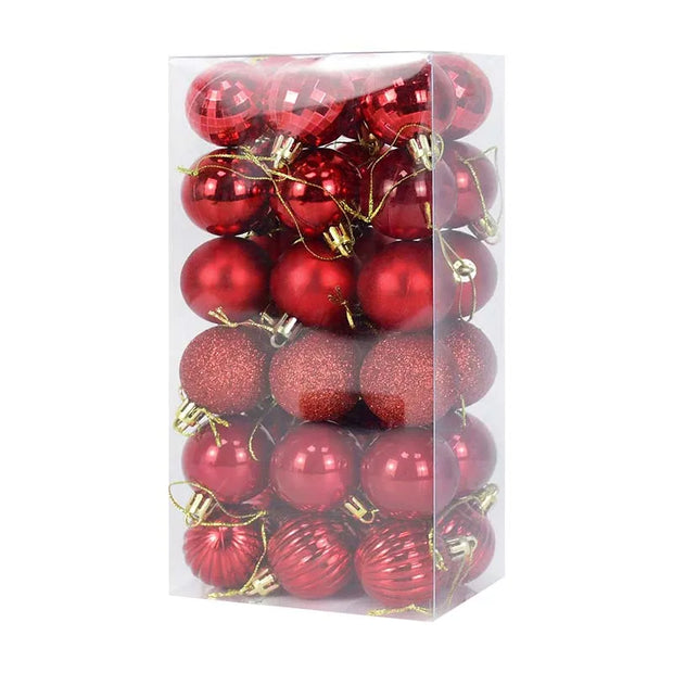 36pcs 4cm Christmas Tree Hanging Ornaments