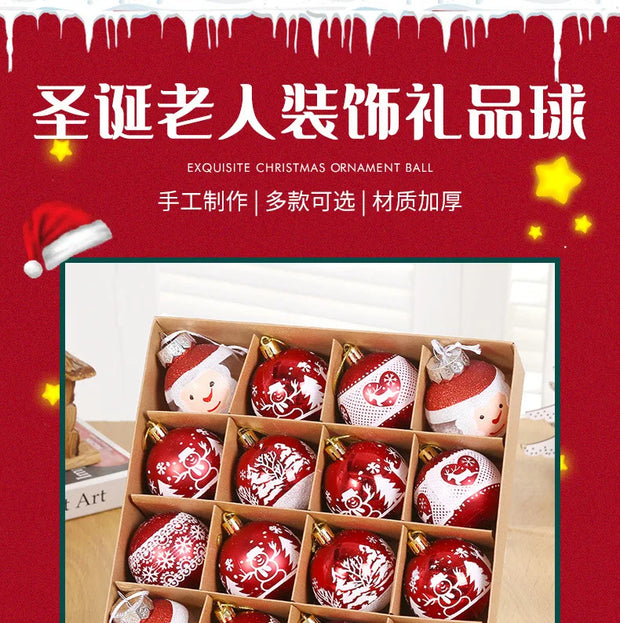 16pcs 6 cm Christmas Ball Ornaments