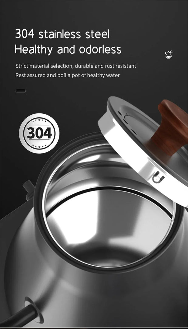 0.9L Electric Gooseneck Coffee Kettle Stainless Steel