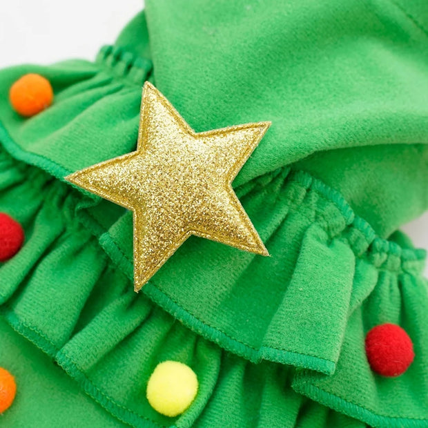 Christmas Tree Pet Costume Cloak for Cats