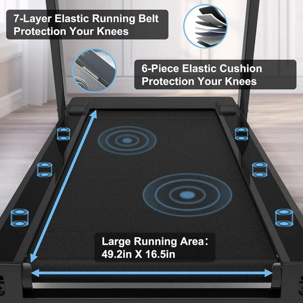Foldable Treadmill 2.5HP, Incline, 40 Programs
