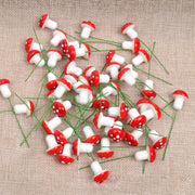 50Pcs Mini Red Foam Mushrooms