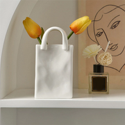Nordic Ceramic Handbag Flower Vases Modern