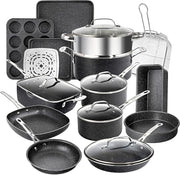 Diamond Coated 20‑Piece Non Stick Cookware & Bakeware Set – PFOA PFOS Free