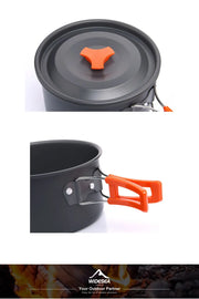 Outdoor Camping  Foldable Aluminum Cookware Set