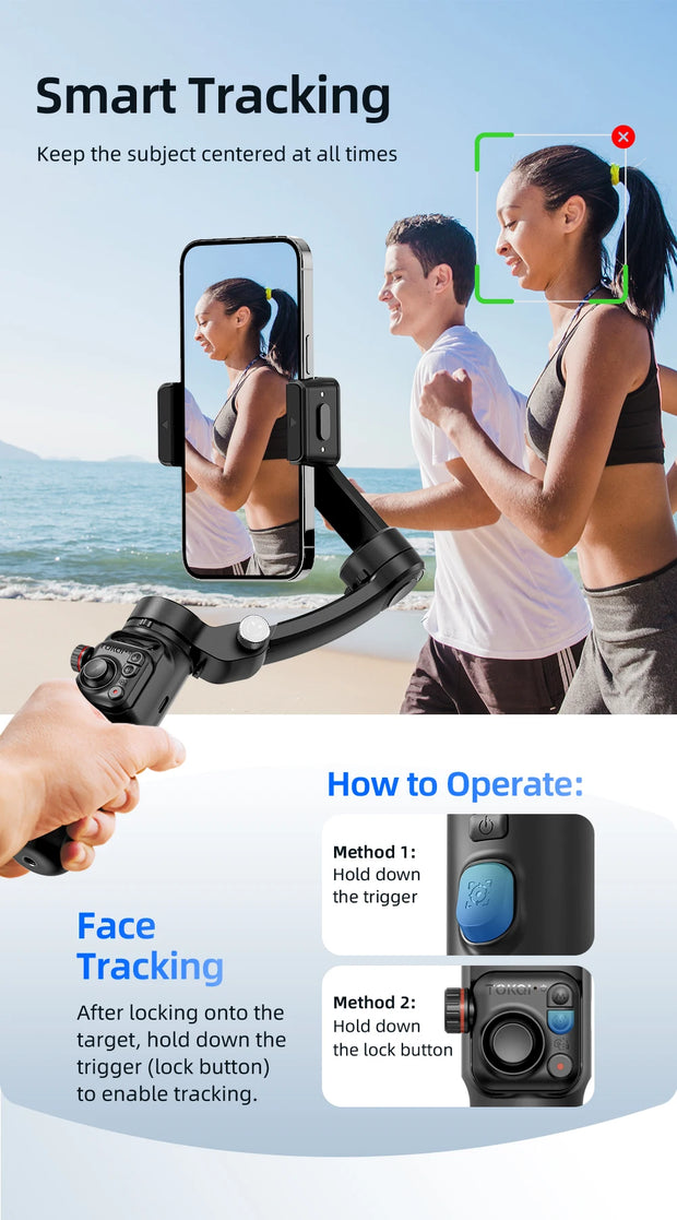 Handheld 3-Axis Gimbal Stabilizer for Smartphones