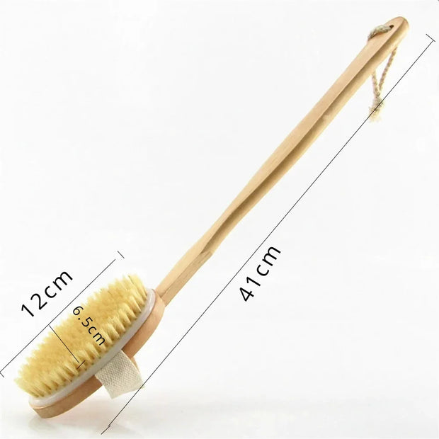 Detachable Wooden Bath Brush Set
