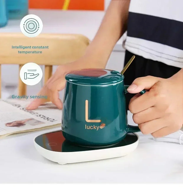 Ceramic Gift Mug Set with Spoon & Bag