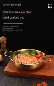Korean Gold Stainless Steel Single Hot Pot