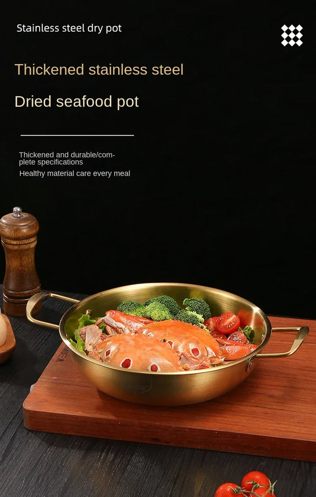 Korean Gold Stainless Steel Single Hot Pot