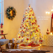 6 ft Flocked Artificial Christmas Tree with 250 LED Lights
