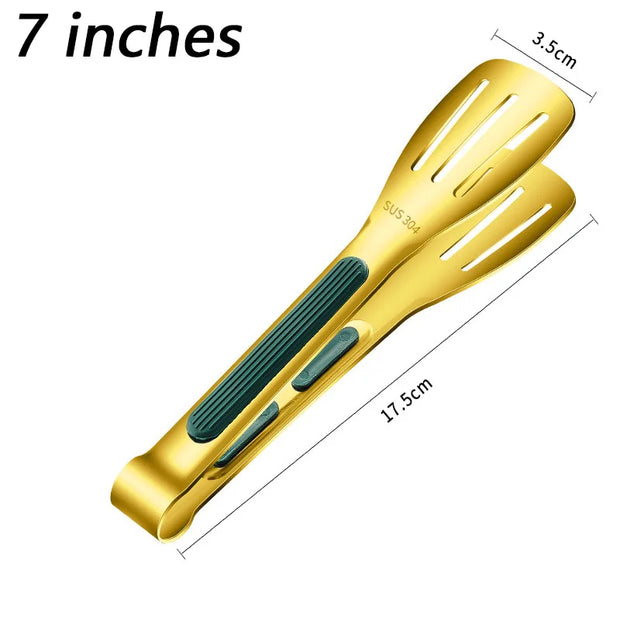 304 Stainless Steel BBQ Grill Kitchen Food Tongs