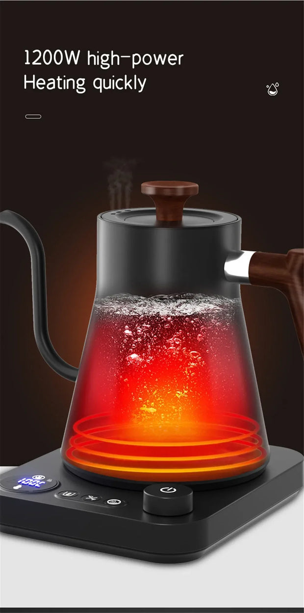0.9L Electric Gooseneck Coffee Kettle Stainless Steel