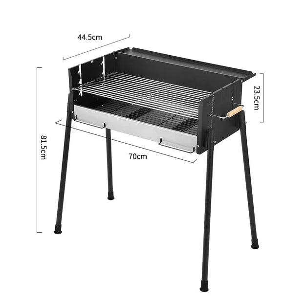 Portable Charcoal Grill with Wind Shield