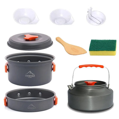 Outdoor Camping  Foldable Aluminum Cookware Set