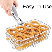 3-Piece Stackable Air Fryer Rack Set