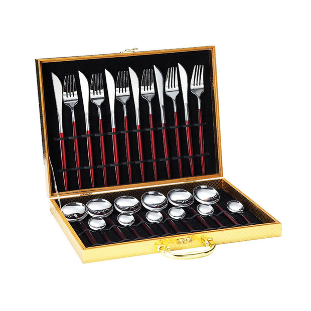 Stainless Steel Dinnerware Set – 6-Person Flatware Gift Box