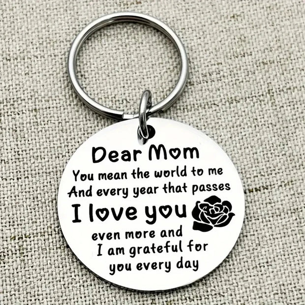 Silver Letter Keychain Stainless Steel Gift Women