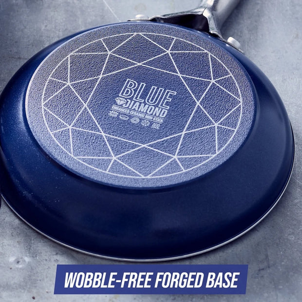 12‑Piece Diamond‑Infused Ceramic Non Stick Cookware Set