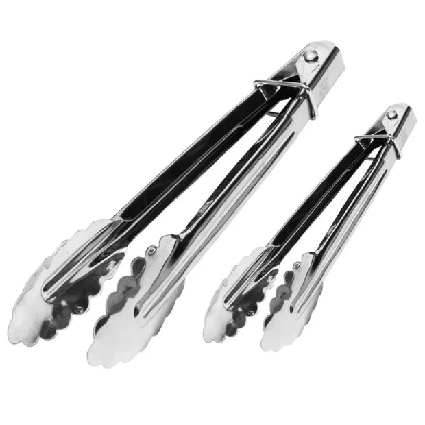 Stainless Steel BBQ Food Tongs – Heat-Resistant, Non-Stick