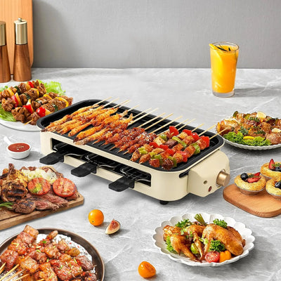 Electric Smokeless Indoor Grill with Pans