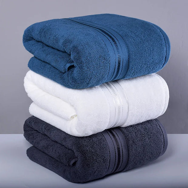 Thick 100% Cotton Absorbent Bath Towel Set