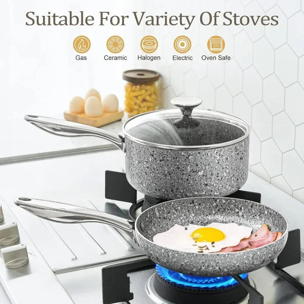 22-Piece Nonstick Stone Cookware Set
