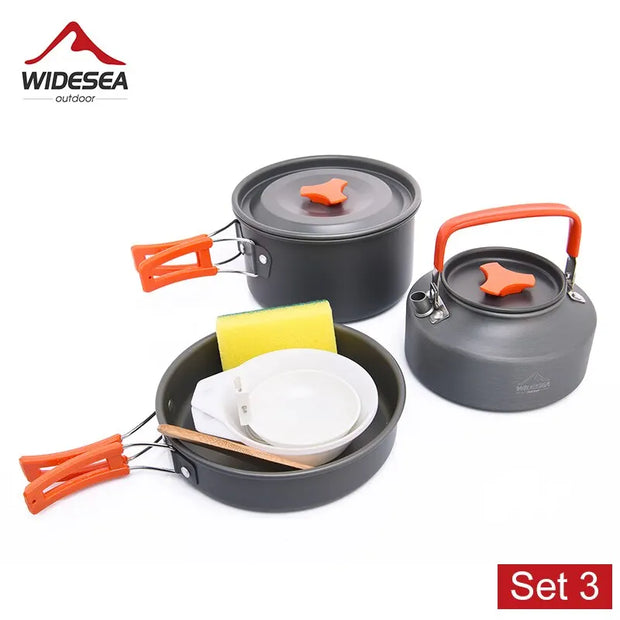 Outdoor Camping  Foldable Aluminum Cookware Set