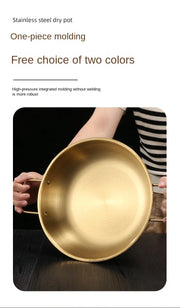 Korean Gold Stainless Steel Single Hot Pot