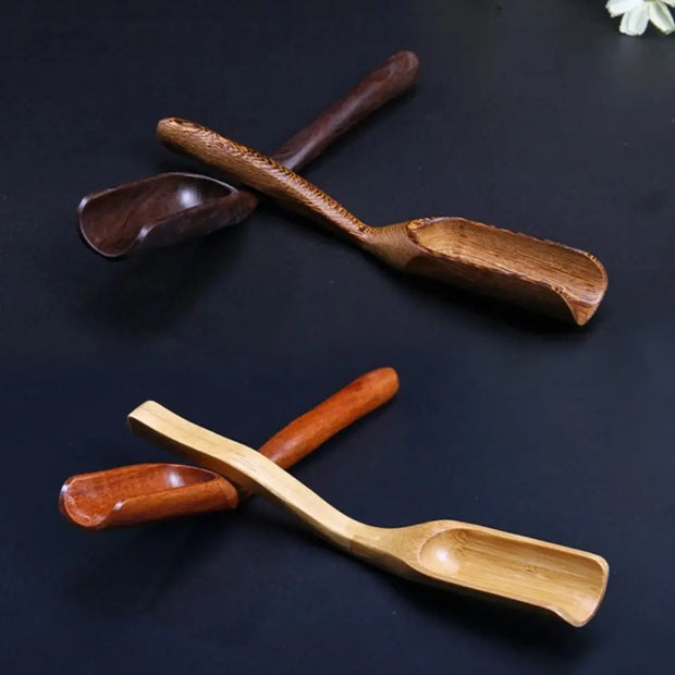 Wooden Tea Scoop – Natural Color, 17cm