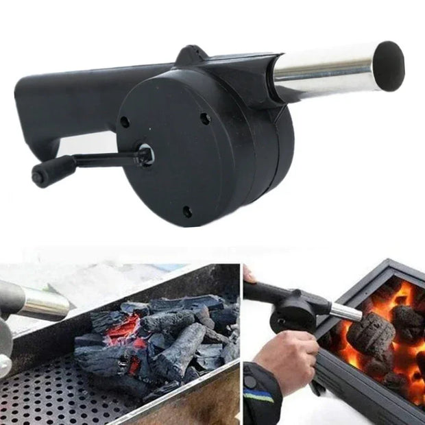 Portable Hand Crank BBQ Air Blower Fan