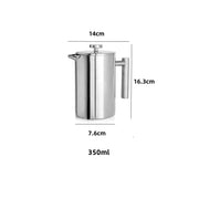 Stainless Steel French Press Coffee Maker – Double-Wall Insulated