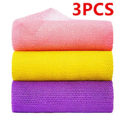 3-Piece African Bath Sponge Set – Exfoliating Long Net Body Scrubbers
