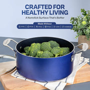 Diamond Coated 20‑Piece Non Stick Cookware & Bakeware Set – PFOA PFOS Free
