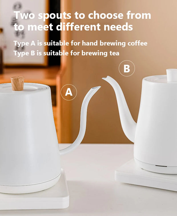 800ml Gooseneck Electric Kettle 1000W Stainless Steel