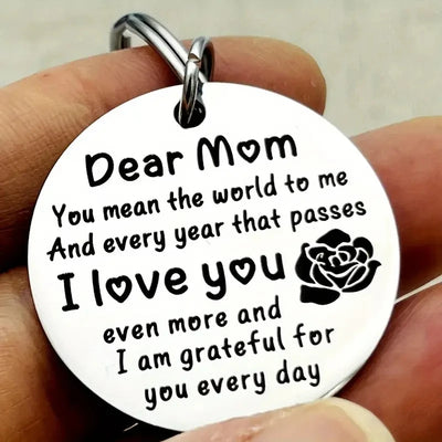 Silver Letter Keychain Stainless Steel Gift Women