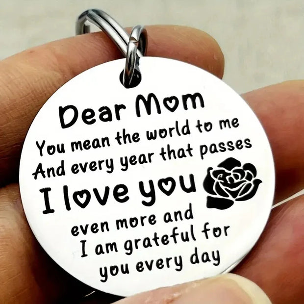 Silver Letter Keychain Stainless Steel Gift Women