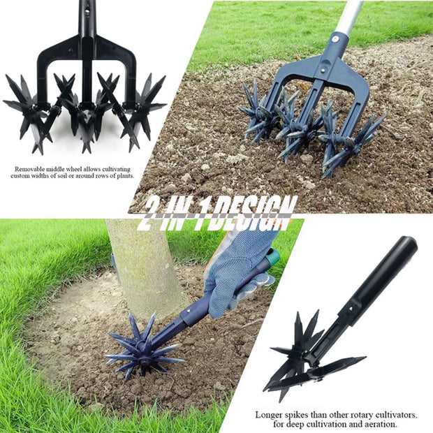 2-in-1 Garden Aerator and Rotary Tiller
