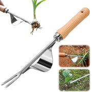 Ergonomic Stainless Steel Weeder Tool for Gardening