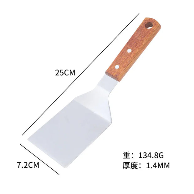 Stainless Steel Wood Handle Cooking Spatula Shovel