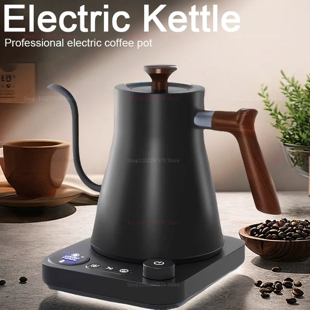 0.9L Electric Gooseneck Coffee Kettle Stainless Steel