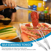 Stainless Steel Anti-Slip BBQ Tongs
