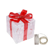Christmas Lighted Gift Box Decoration – Set of 3 Glowing Boxes with Bows