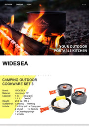 Outdoor Camping  Foldable Aluminum Cookware Set