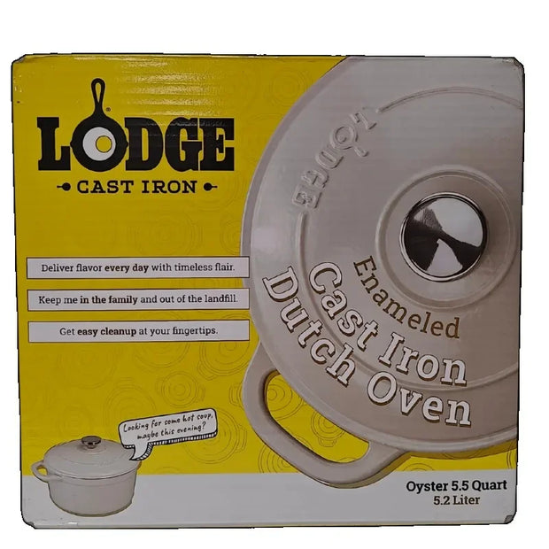 Lodge 5.5 Quart Enameled Cast Iron Dutch Oven