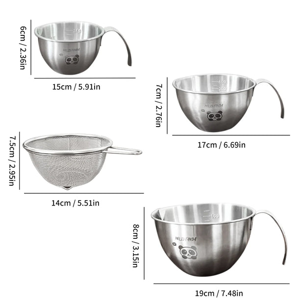 304 Stainless Steel Mixing Bowl Set